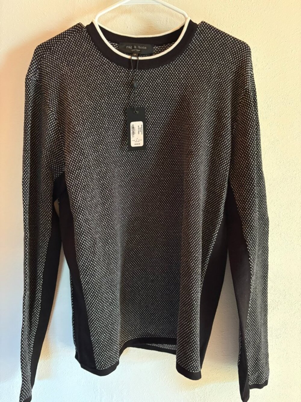 NWT Rag & Bone Black Mitch Crew